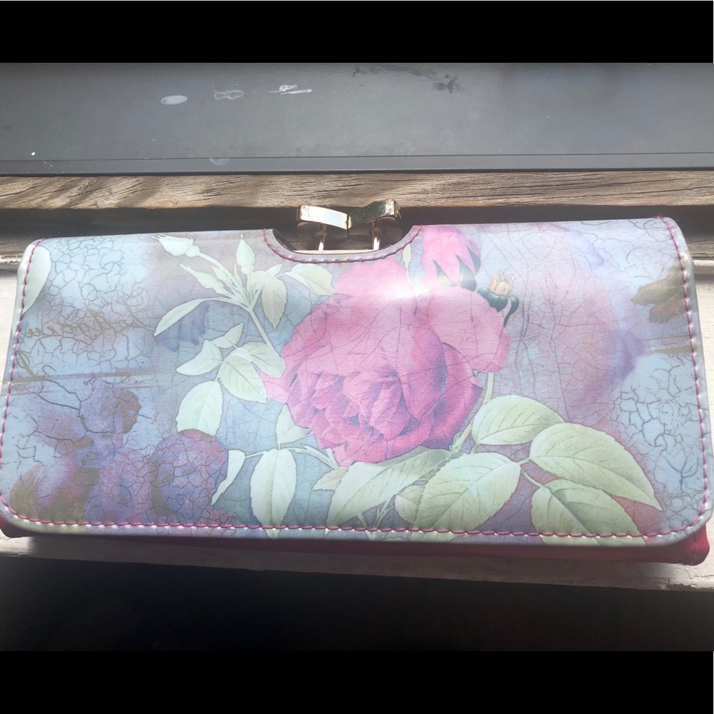 Ted Baker Wallet Matinee Peony Crystals Hot Pink